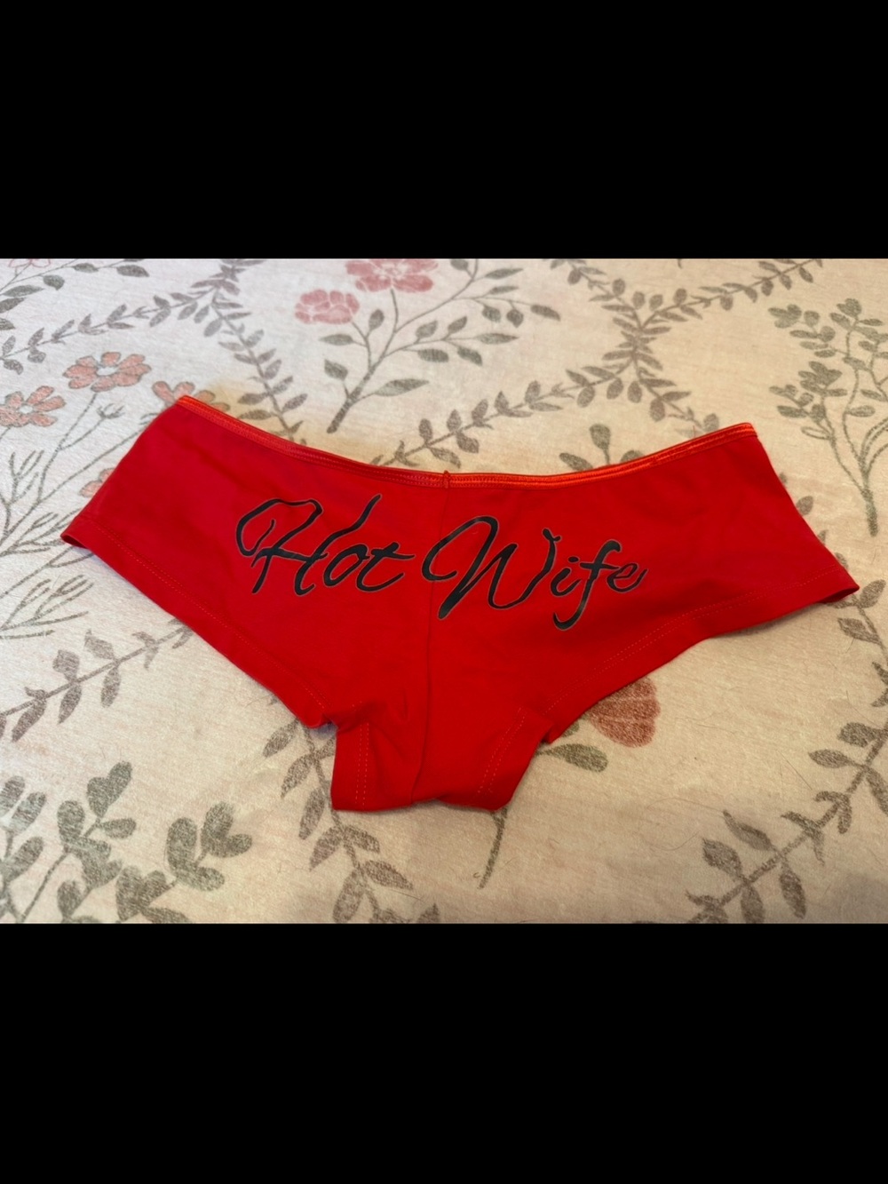 NEW Red 'Hot Wife' Cotton Blend Bikini Briefs